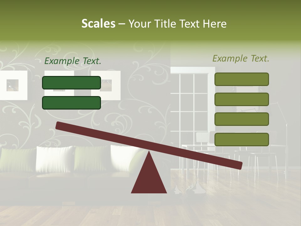 Lampe Sitzm Wohnhaus PowerPoint Template