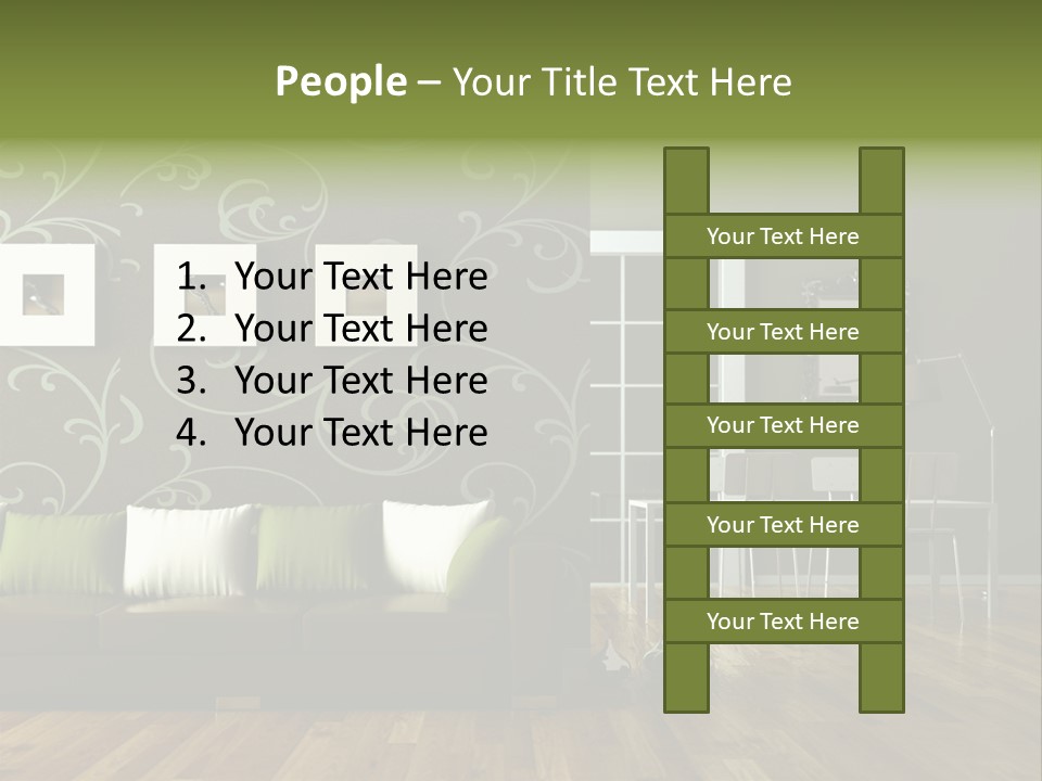 Lampe Sitzm Wohnhaus PowerPoint Template