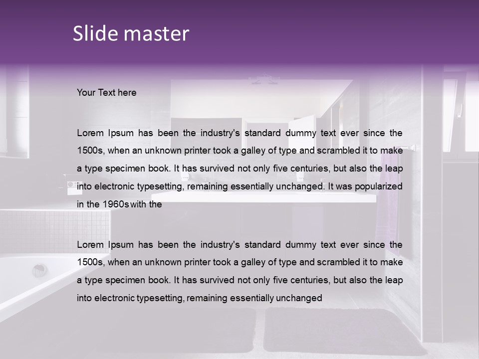 Marble Clean Bath PowerPoint Template