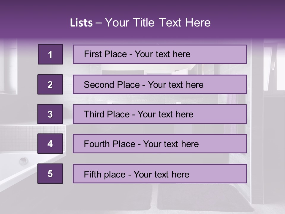 Marble Clean Bath PowerPoint Template