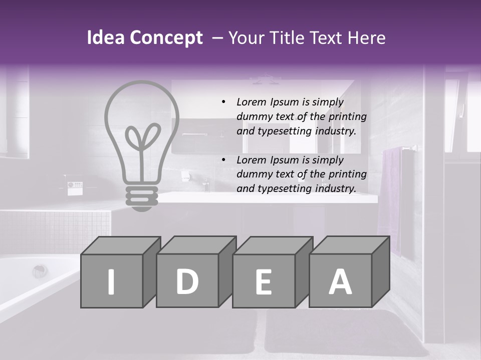 Marble Clean Bath PowerPoint Template