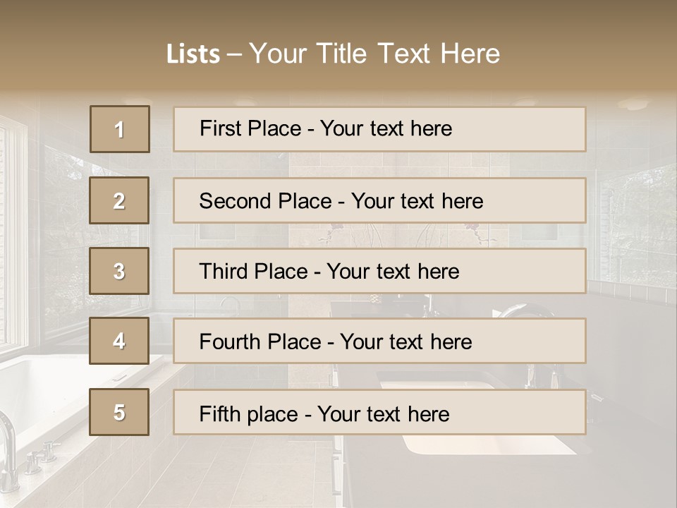 Estate Bathroom Real PowerPoint Template