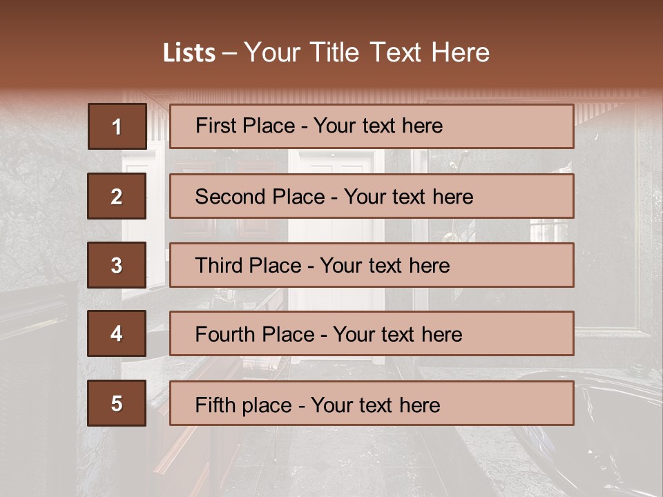 Lighting Fixtures Residence PowerPoint Template