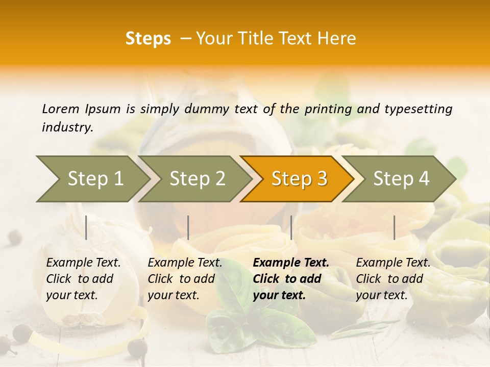 Tagliatelle Tortellini Nutrition PowerPoint Template