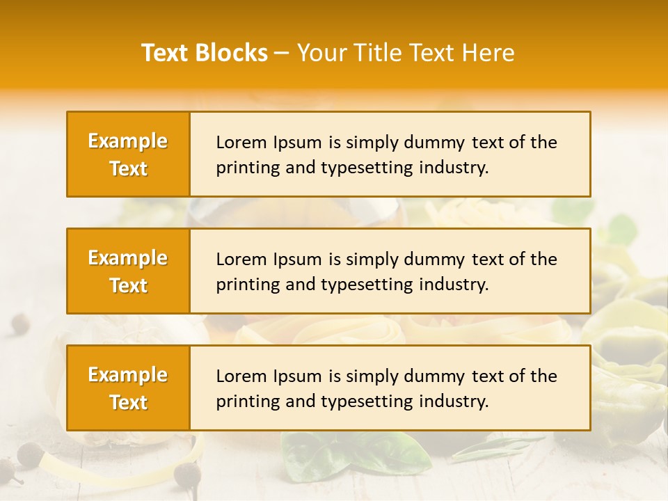 Tagliatelle Tortellini Nutrition PowerPoint Template