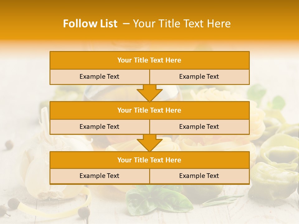 Tagliatelle Tortellini Nutrition PowerPoint Template