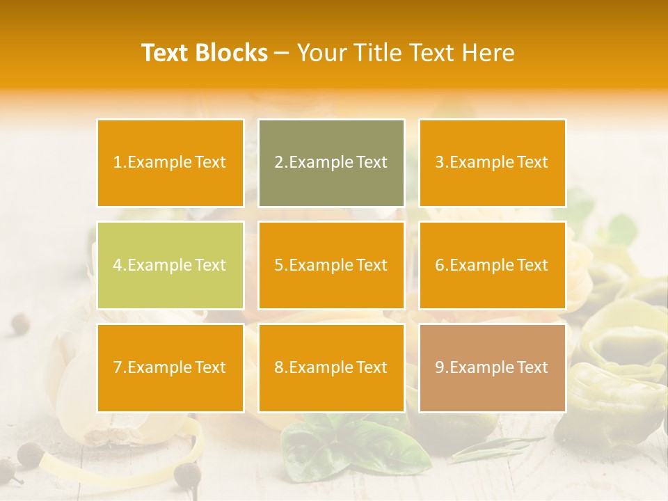 Tagliatelle Tortellini Nutrition PowerPoint Template