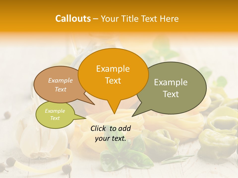 Tagliatelle Tortellini Nutrition PowerPoint Template