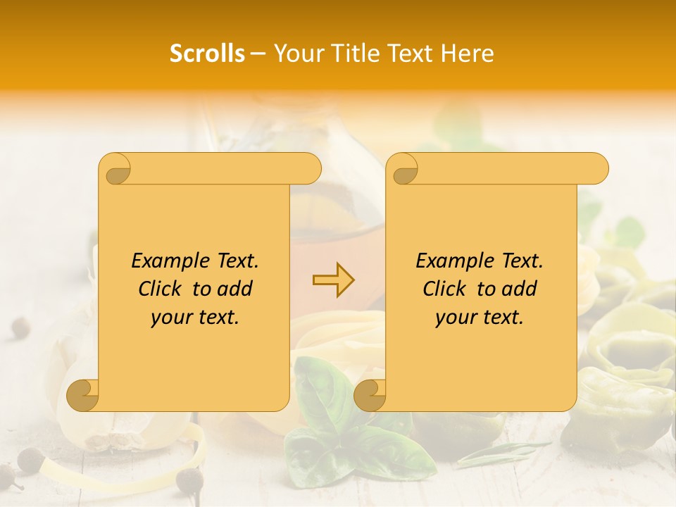 Tagliatelle Tortellini Nutrition PowerPoint Template