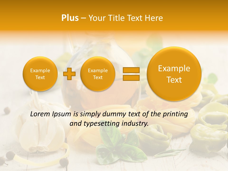 Tagliatelle Tortellini Nutrition PowerPoint Template