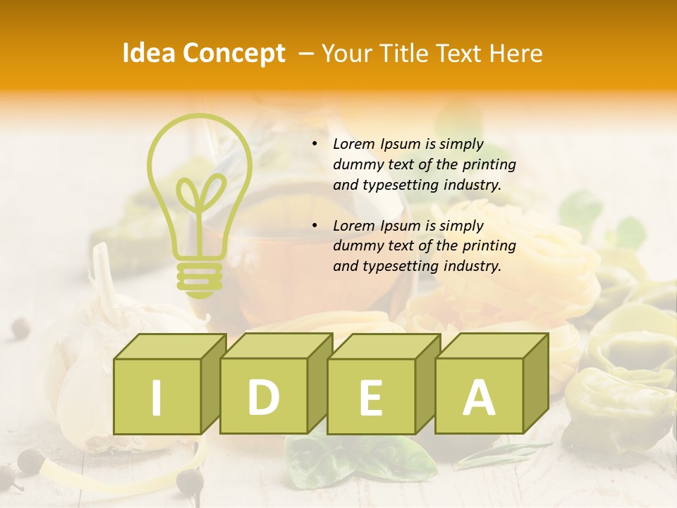 Tagliatelle Tortellini Nutrition PowerPoint Template