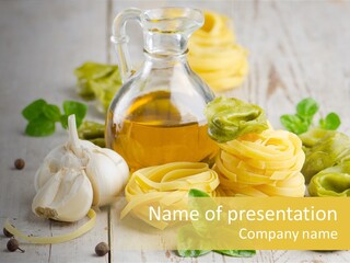 Tortellini Leaf Garlic PowerPoint Template