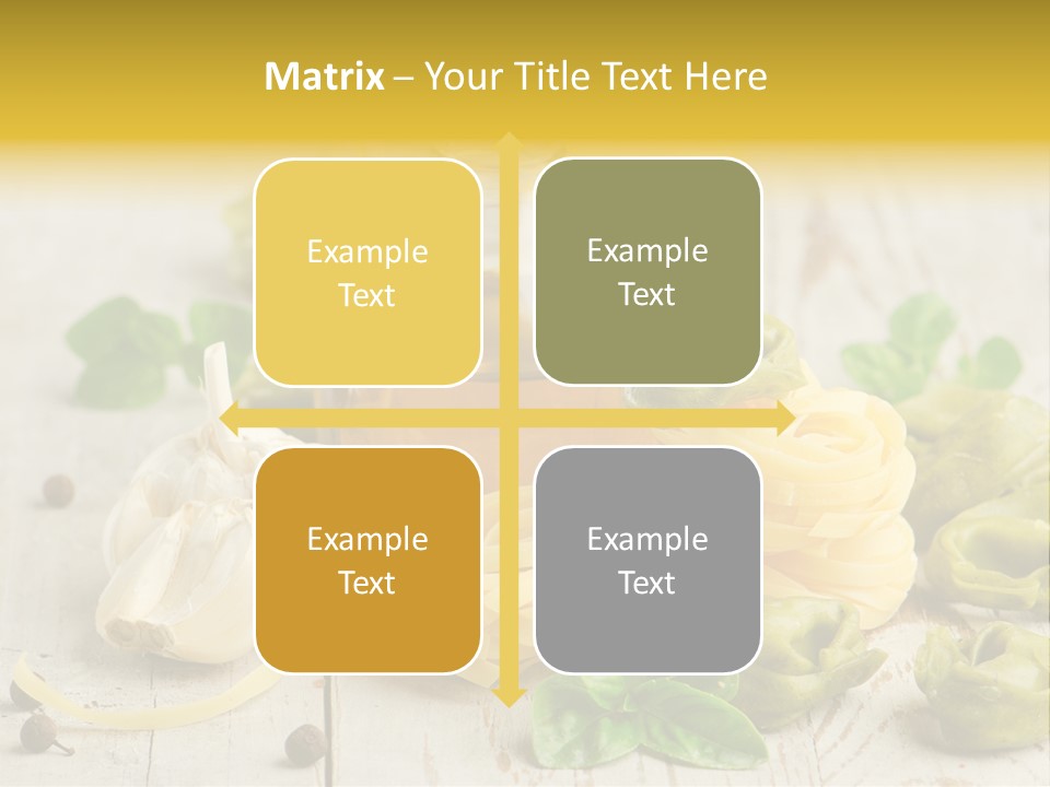 Tortellini Leaf Garlic PowerPoint Template