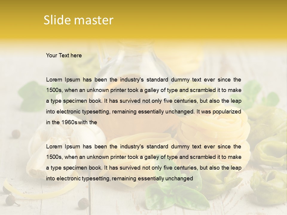 Tortellini Leaf Garlic PowerPoint Template