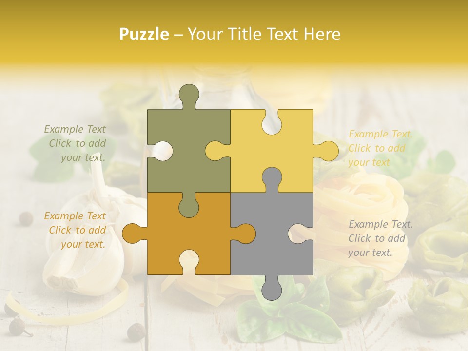 Tortellini Leaf Garlic PowerPoint Template