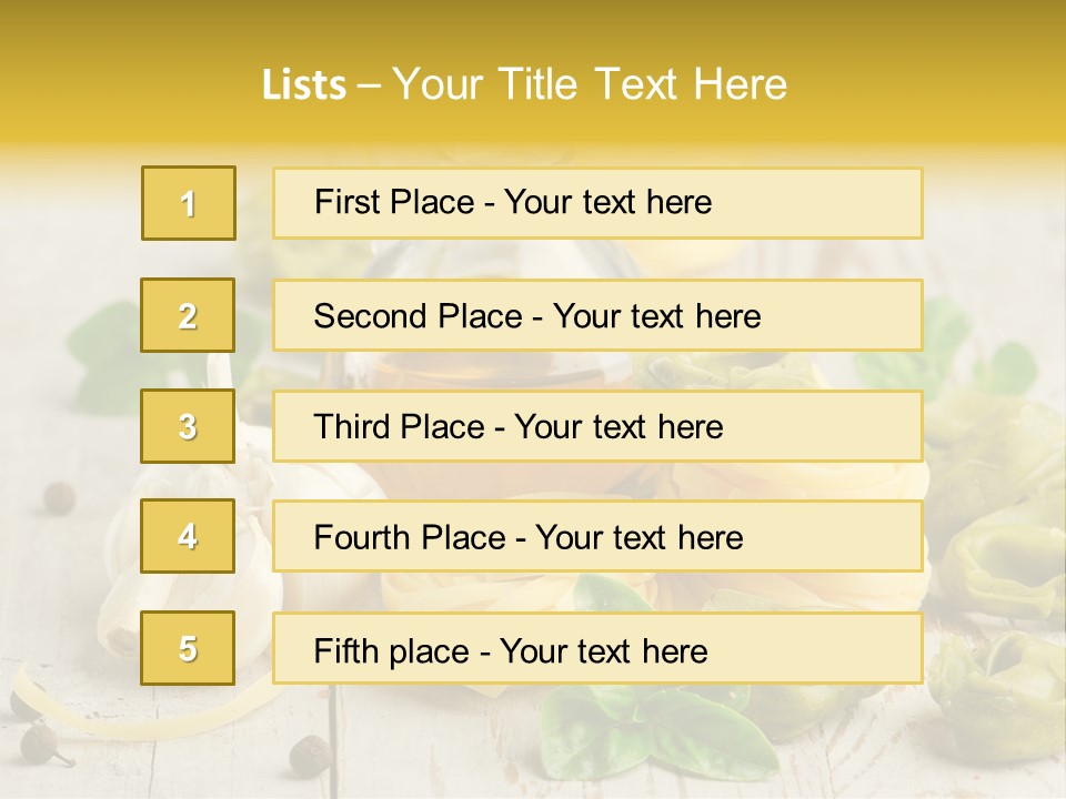 Tortellini Leaf Garlic PowerPoint Template