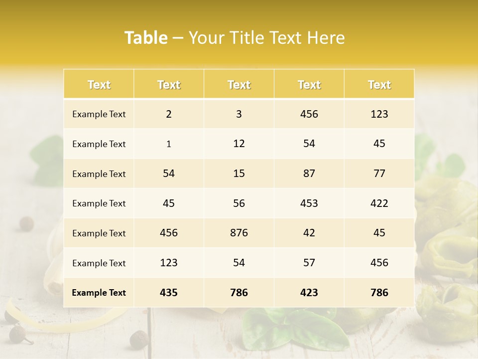 Tortellini Leaf Garlic PowerPoint Template