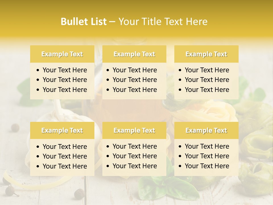 Tortellini Leaf Garlic PowerPoint Template
