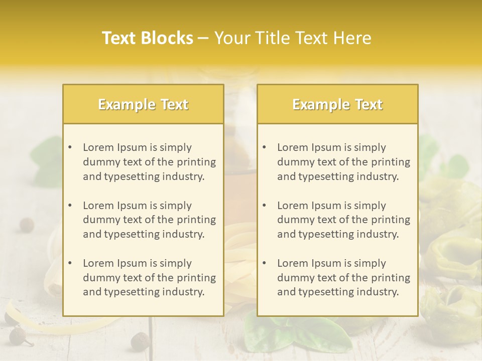 Tortellini Leaf Garlic PowerPoint Template