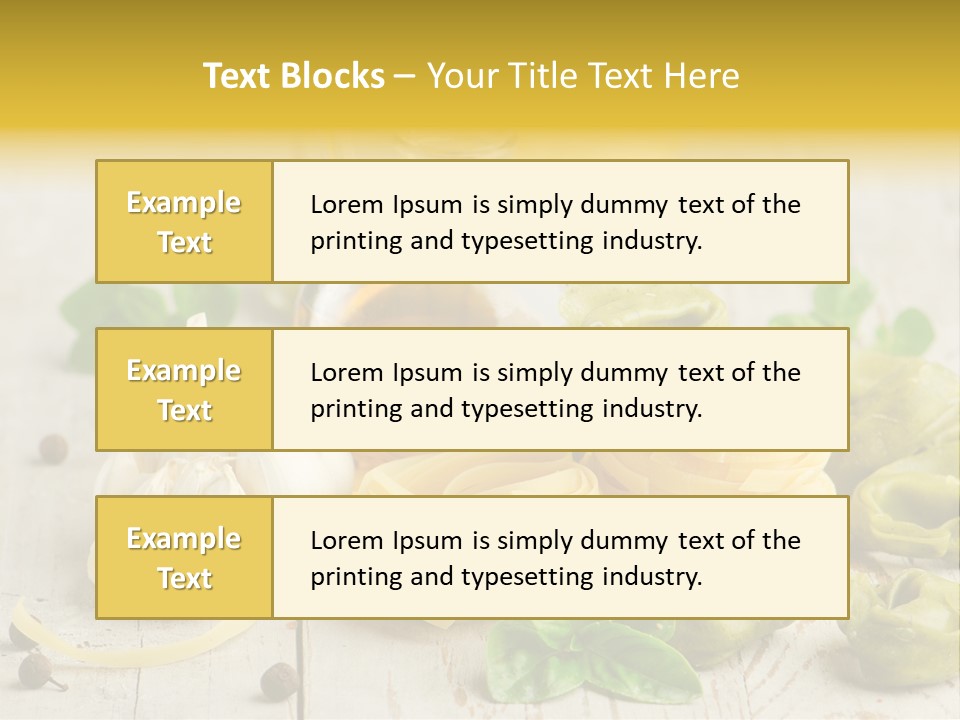 Tortellini Leaf Garlic PowerPoint Template