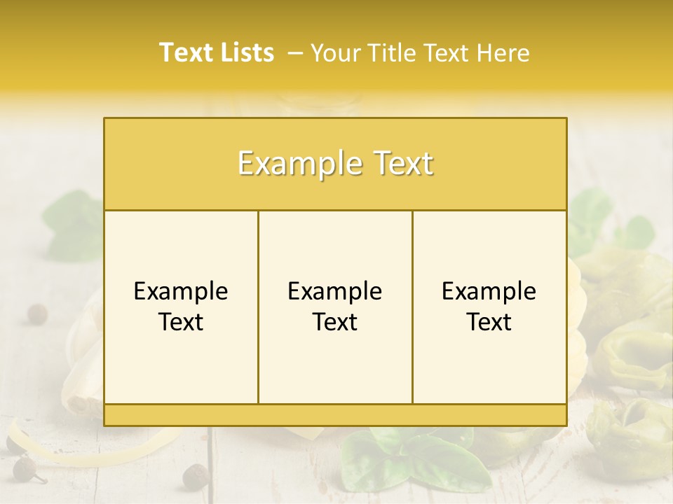 Tortellini Leaf Garlic PowerPoint Template