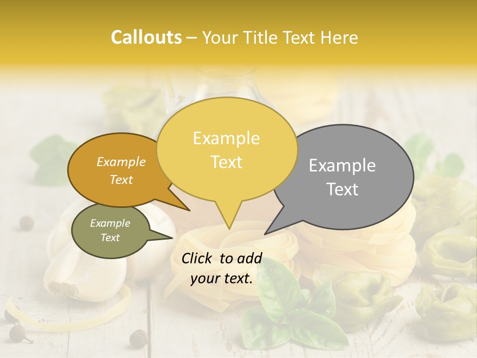 Tortellini Leaf Garlic PowerPoint Template