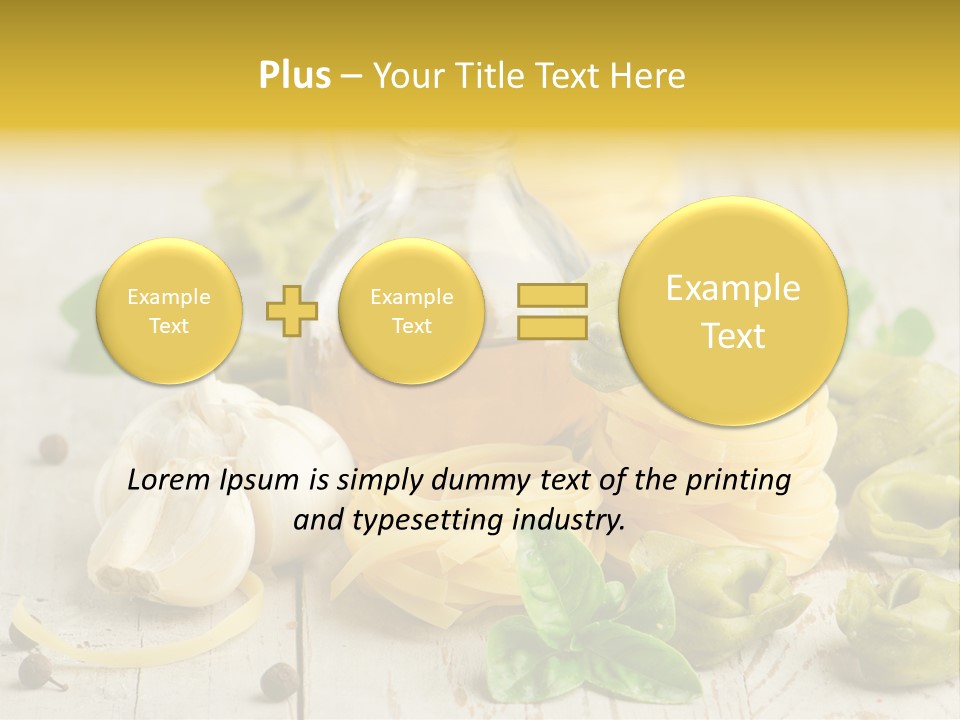 Tortellini Leaf Garlic PowerPoint Template