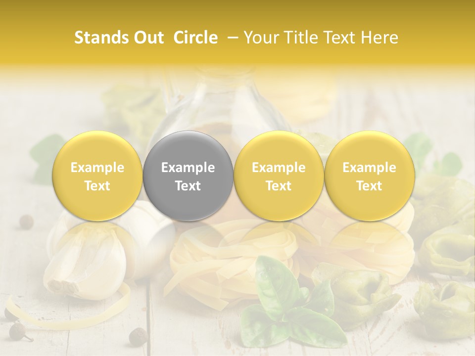 Tortellini Leaf Garlic PowerPoint Template