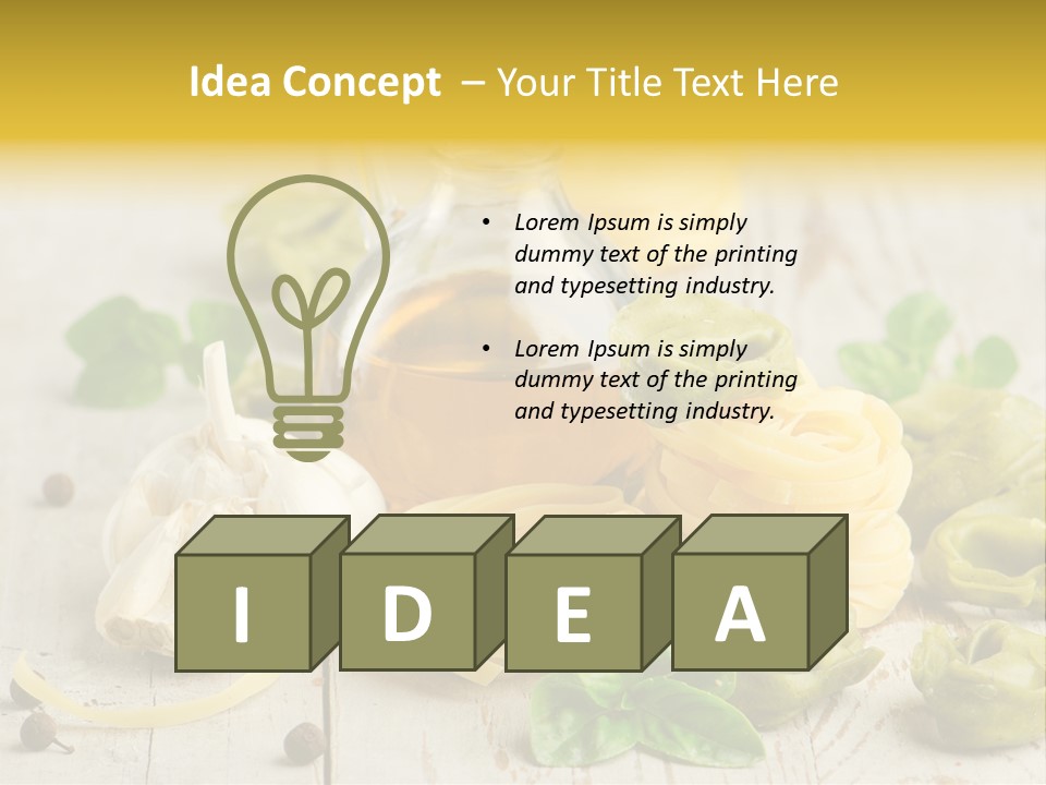 Tortellini Leaf Garlic PowerPoint Template