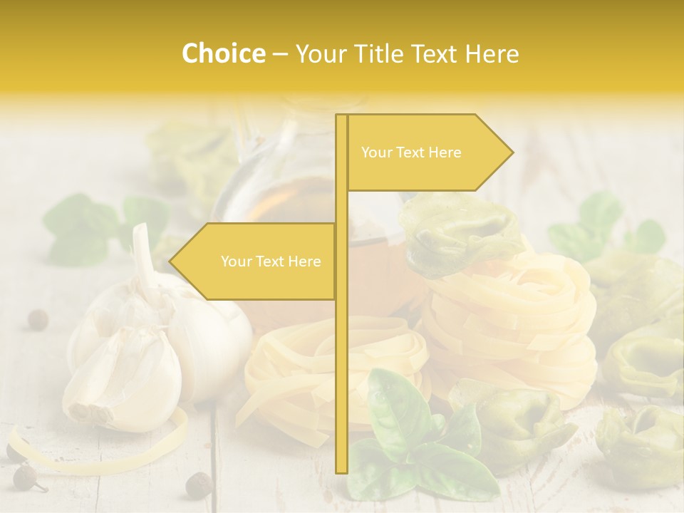Tortellini Leaf Garlic PowerPoint Template