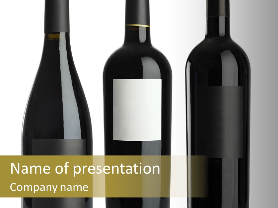 Wine Blank Unopened PowerPoint Template