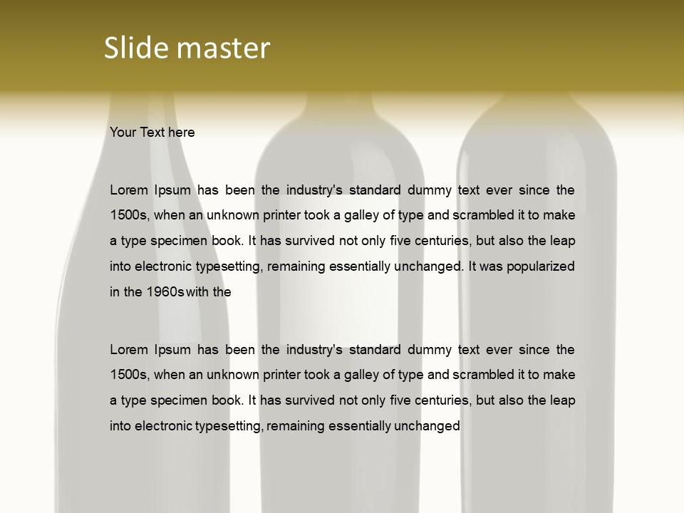 Wine Blank Unopened PowerPoint Template