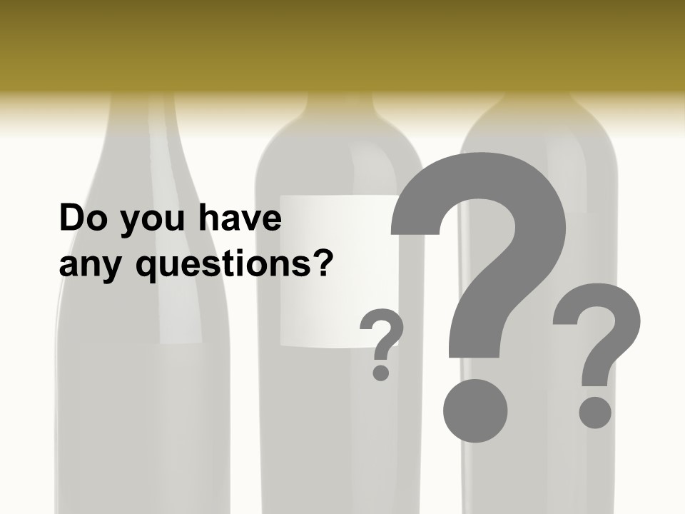 Wine Blank Unopened PowerPoint Template