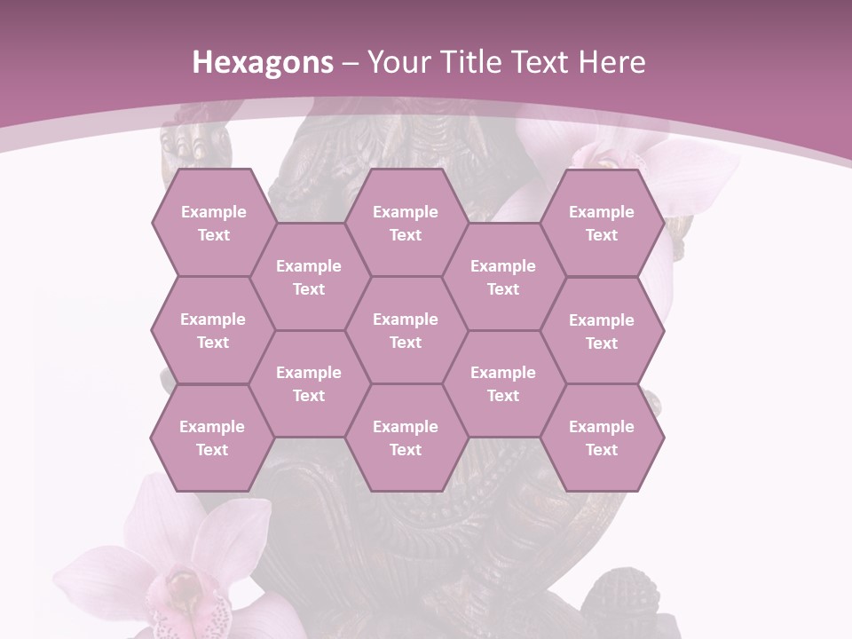 Fleur Bouddhisme Statue PowerPoint Template