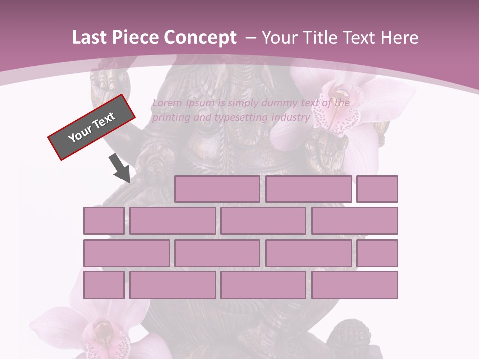 Fleur Bouddhisme Statue PowerPoint Template