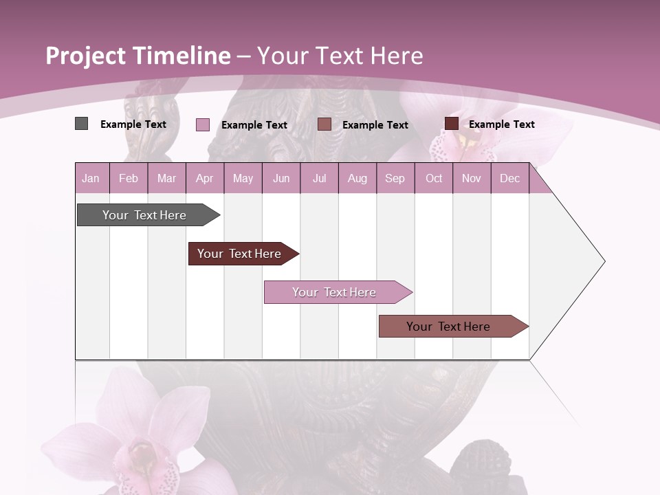 Fleur Bouddhisme Statue PowerPoint Template