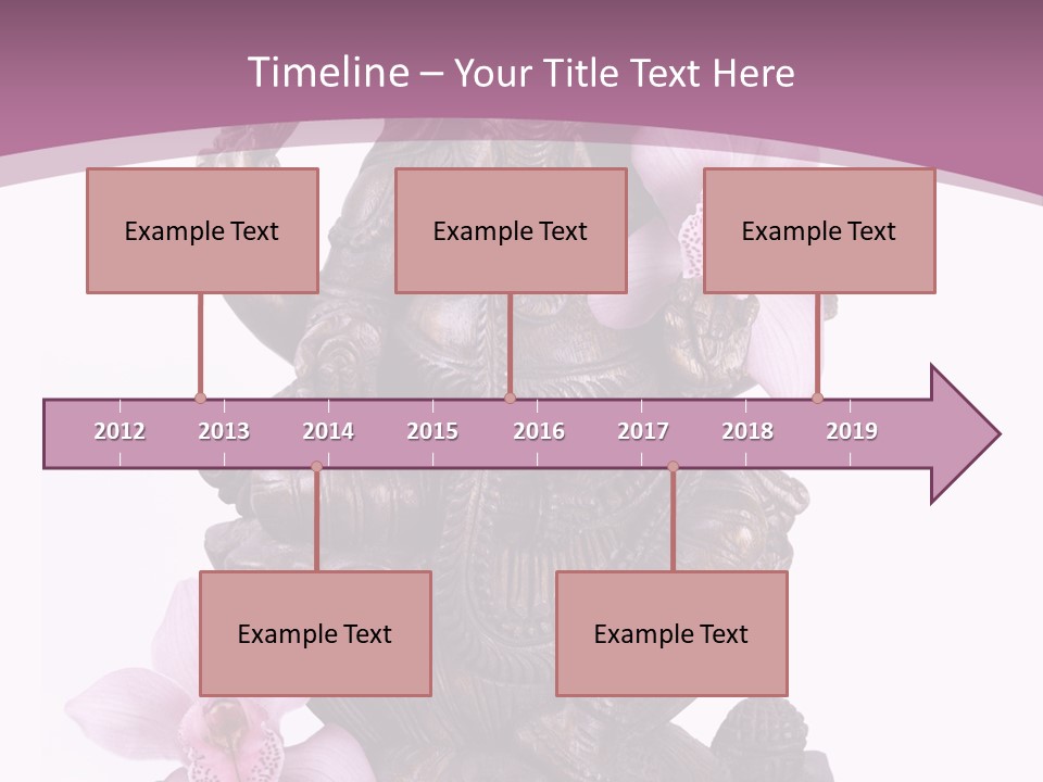 Fleur Bouddhisme Statue PowerPoint Template