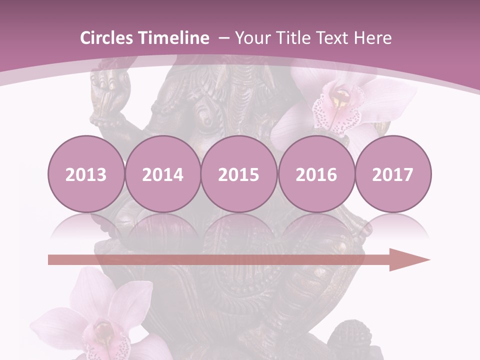 Fleur Bouddhisme Statue PowerPoint Template