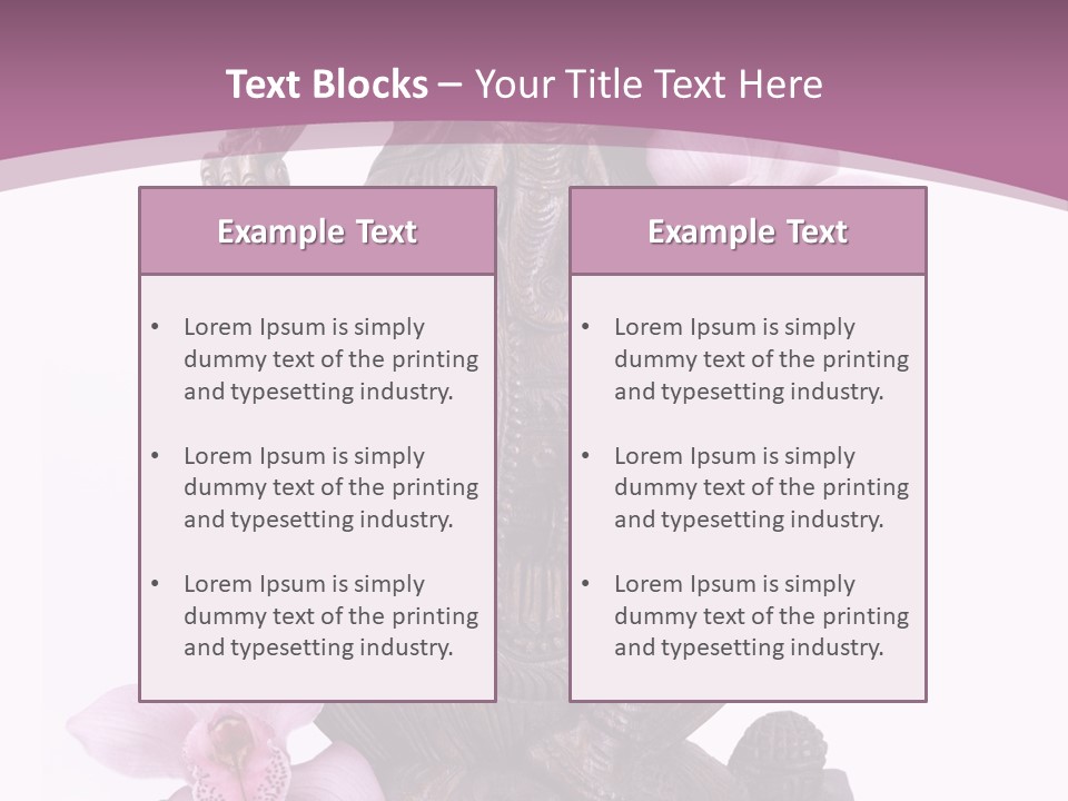 Fleur Bouddhisme Statue PowerPoint Template