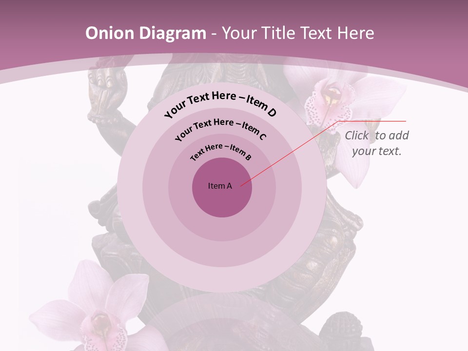 Fleur Bouddhisme Statue PowerPoint Template