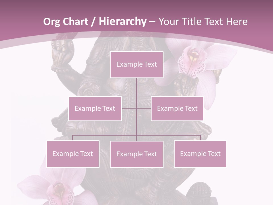 Fleur Bouddhisme Statue PowerPoint Template