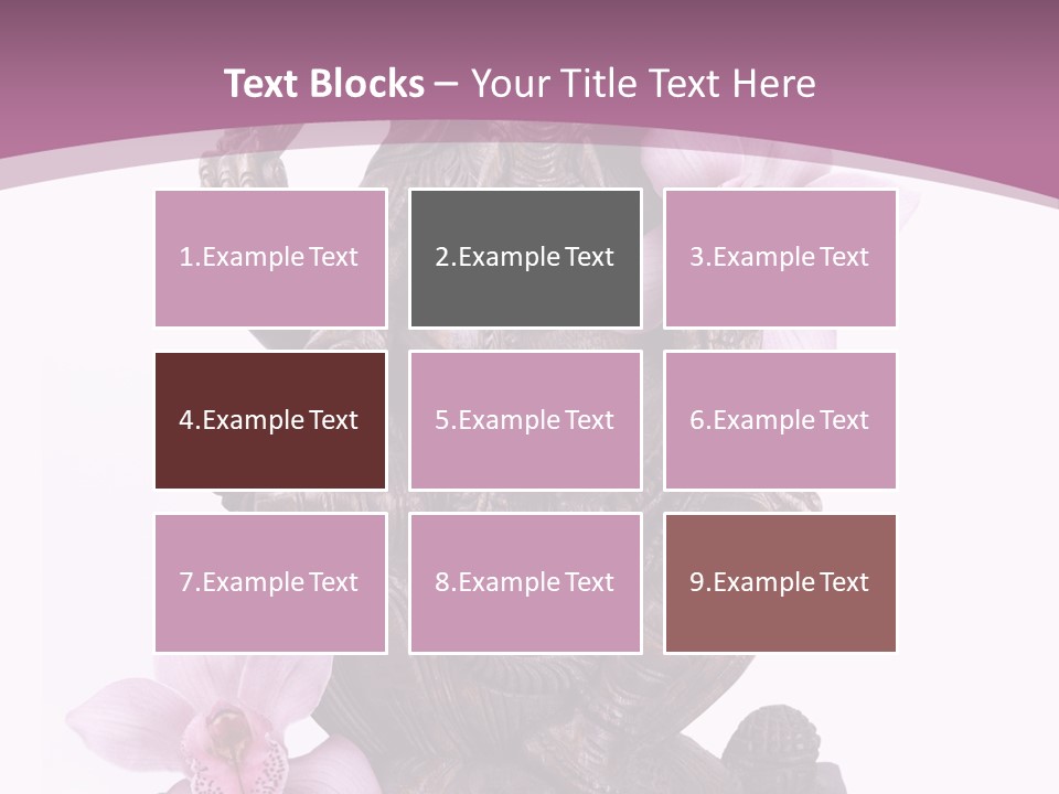 Fleur Bouddhisme Statue PowerPoint Template