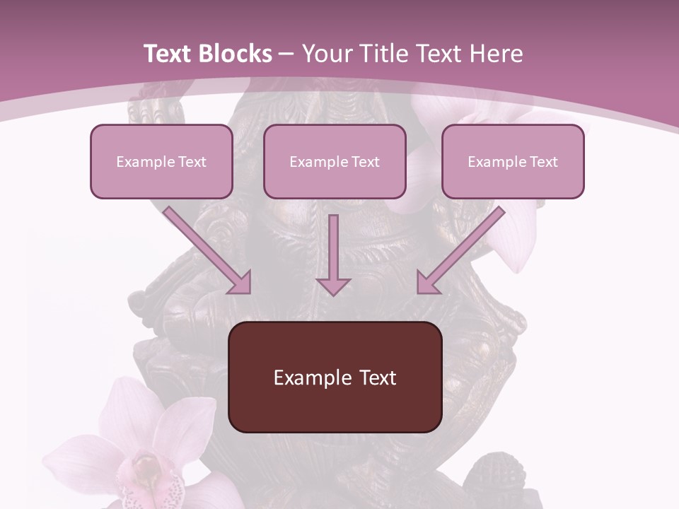 Fleur Bouddhisme Statue PowerPoint Template