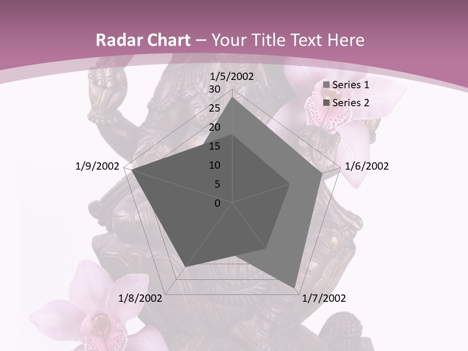 Fleur Bouddhisme Statue PowerPoint Template