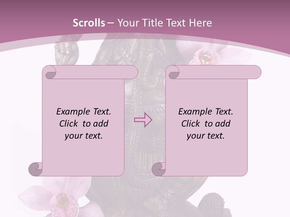 Fleur Bouddhisme Statue PowerPoint Template