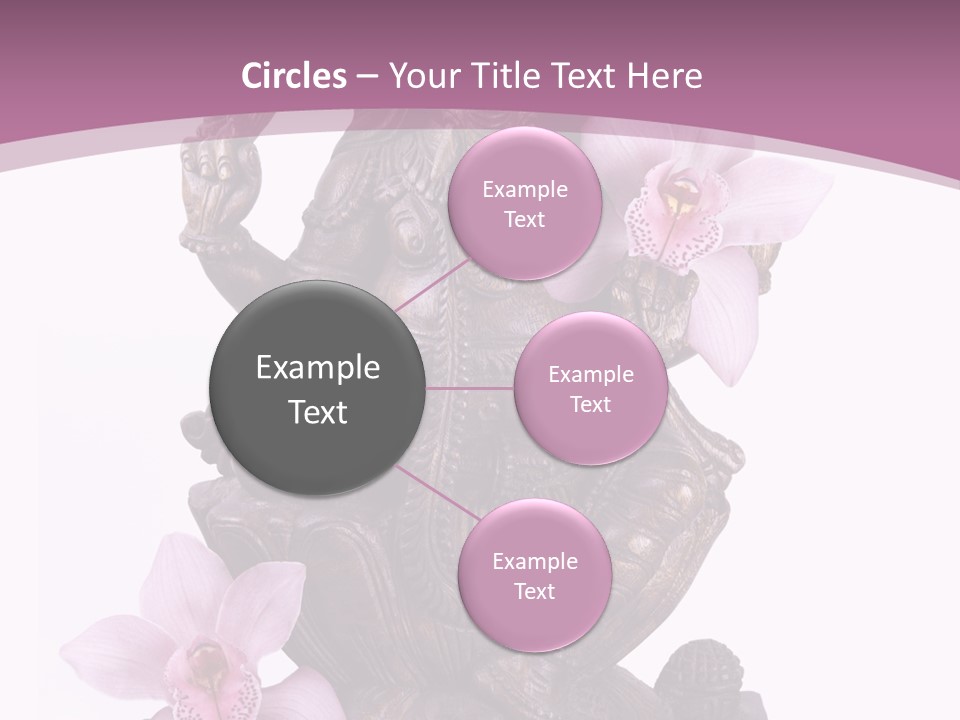 Fleur Bouddhisme Statue PowerPoint Template