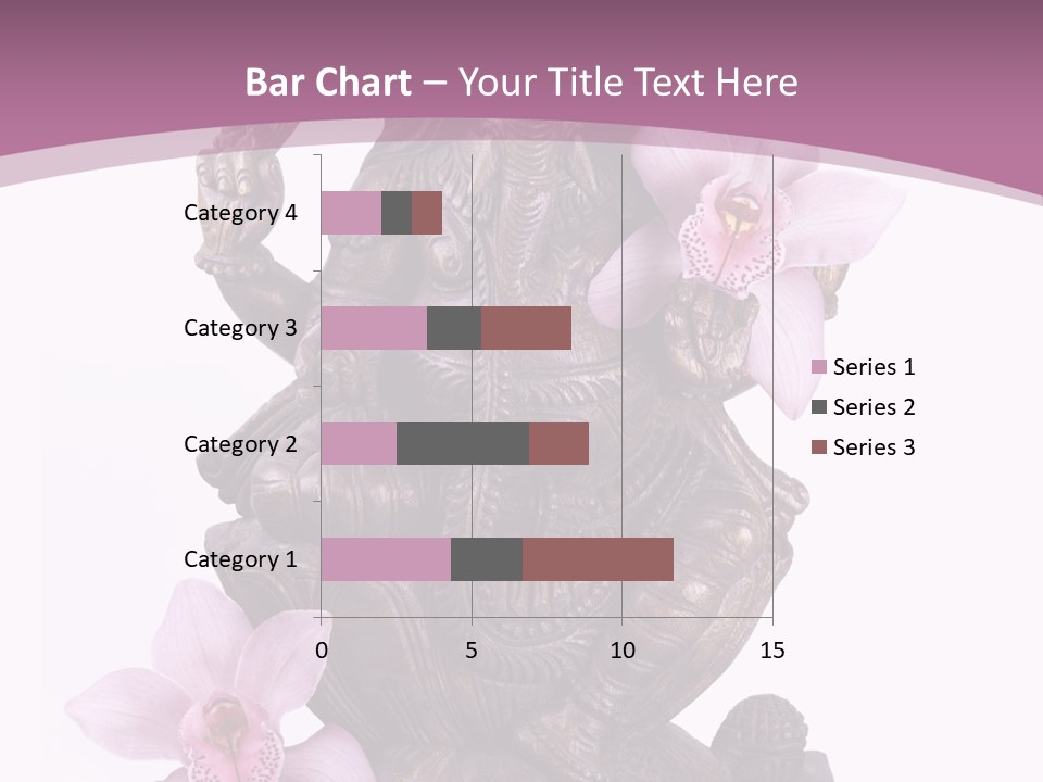 Fleur Bouddhisme Statue PowerPoint Template