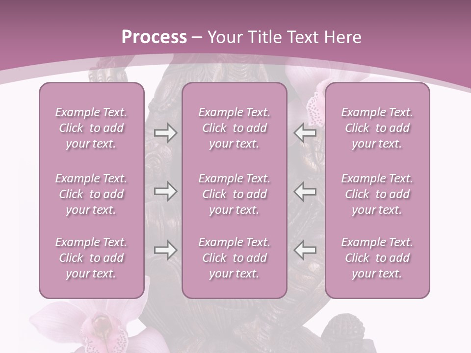 Fleur Bouddhisme Statue PowerPoint Template