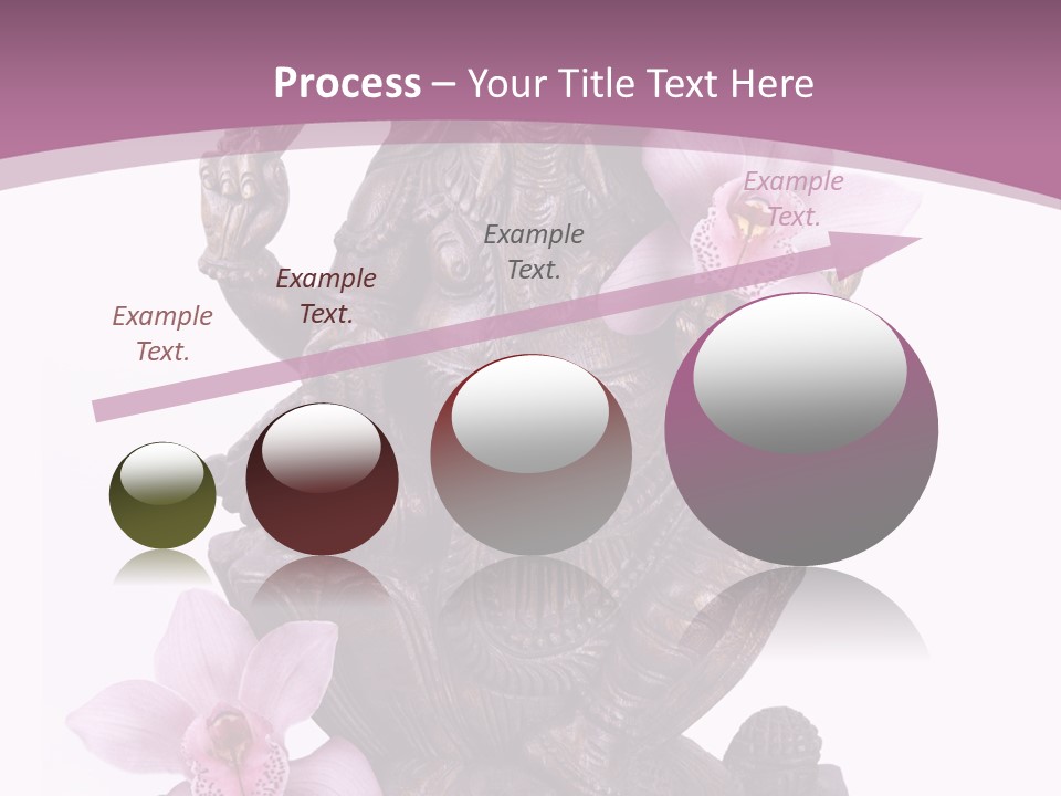 Fleur Bouddhisme Statue PowerPoint Template