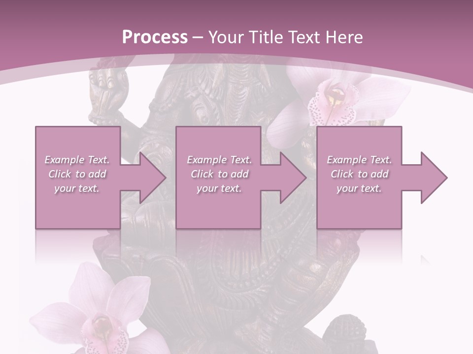 Fleur Bouddhisme Statue PowerPoint Template